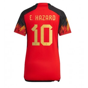 Belgien Eden Hazard #10 Hjemmebanetrøje Dame VM 2022 Kort ærmer